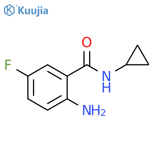 2-Amino-5-fluoro-N-cyclopropylbenzamide structure