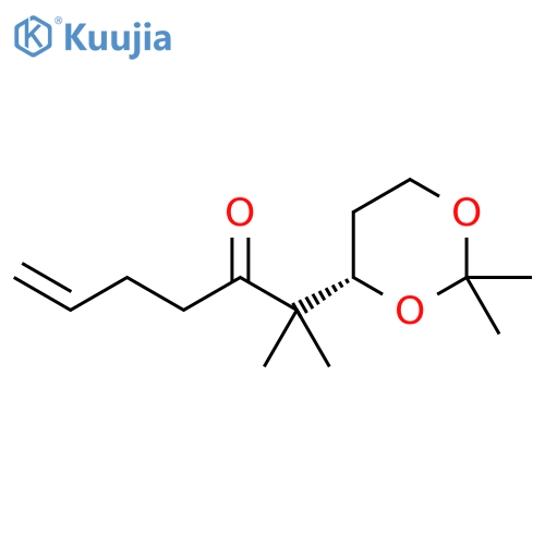 6-Hepten-3-one, 2-[(4S)-2,2-dimethyl-1,3-dioxan-4-yl]-2-methyl- structure