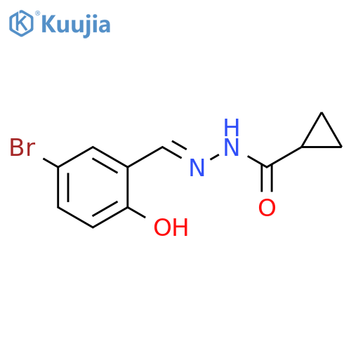 Cyclopropanecarboxylic acid (5-bromo-2-hydroxy-benzylidene)-hydrazide structure