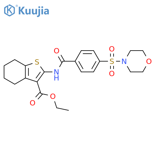 ethyl 2-4-(morpholine-4-sulfonyl)benzamido-4,5,6,7-tetrahydro-1-benzothiophene-3-carboxylate structure