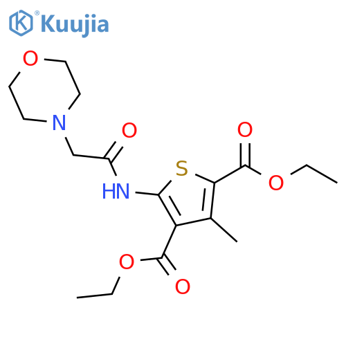 2,4-diethyl 3-methyl-5-2-(morpholin-4-yl)acetamidothiophene-2,4-dicarboxylate structure