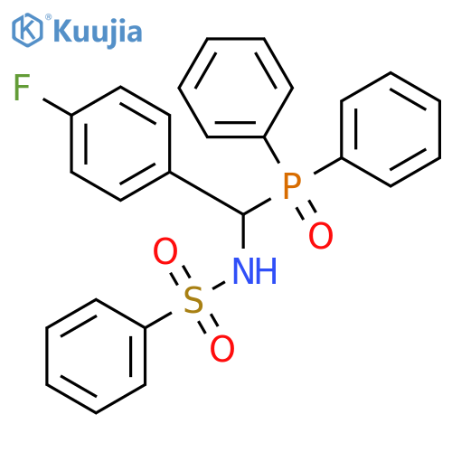 Benzenesulfonamide, N-[(diphenylphosphinyl)(4-fluorophenyl)methyl]- structure