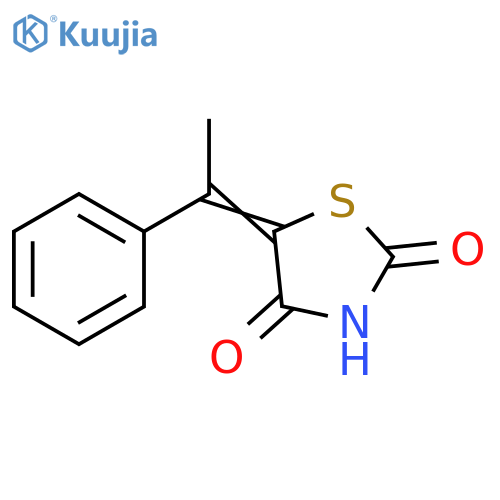 2,4-Thiazolidinedione, 5-(1-phenylethylidene)- structure