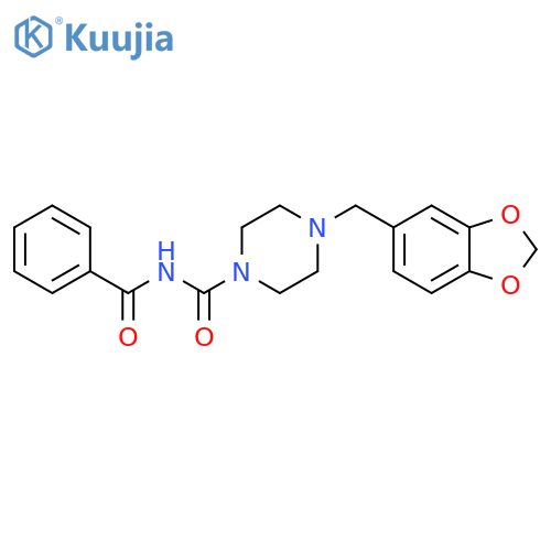 N-[4-(2H-1,3-Benzodioxol-5-ylmethyl)piperazine-1-carbonyl]benzamide structure