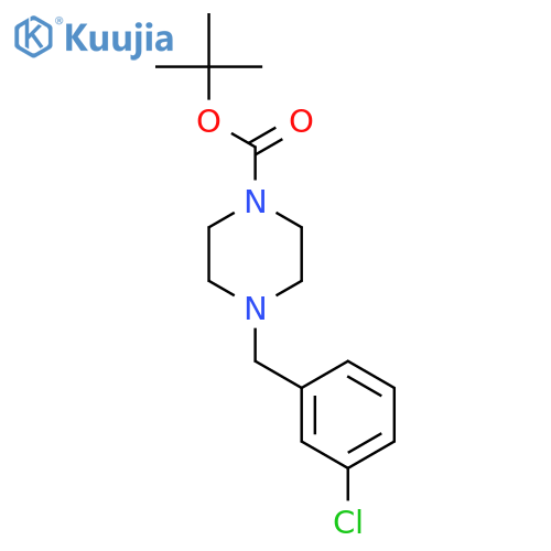Tert-butyl 4-[(3-chlorophenyl)methyl]piperazine-1-carboxylate structure