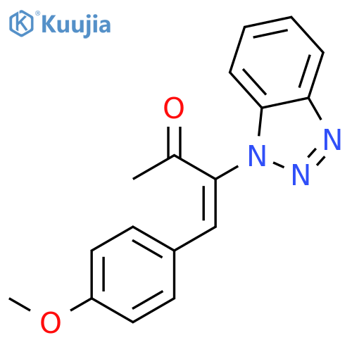 3-Buten-2-one, 3-(1H-benzotriazol-1-yl)-4-(4-methoxyphenyl)- structure