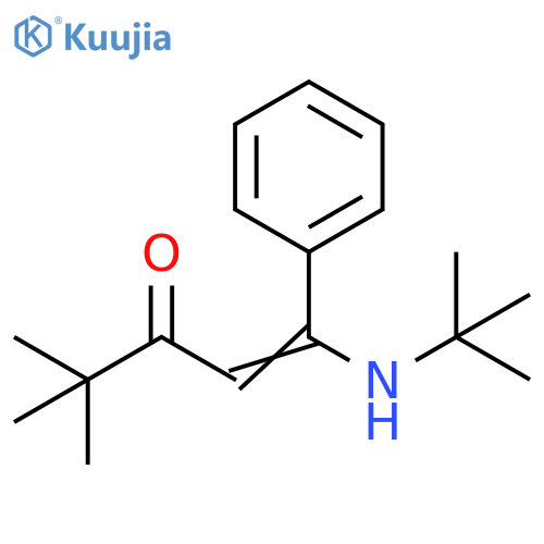 (1E)-1-(tert-Butylamino)-4,4-dimethyl-1-phenylpent-1-en-3-one structure