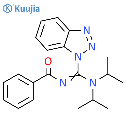 N-[1H-1,2,3-Benzotriazol-1-yl[bis(propan-2-yl)amino]methylidene]benzamide structure