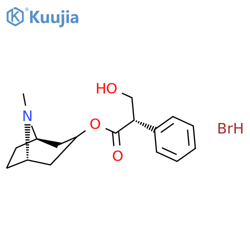 Benzeneacetic acid, a-(hydroxymethyl)-,(3-endo)-8-methyl-8-azabicyclo[3.2.1]oct-3-yl ester, hydrobromide (1:1), (aS)- structure