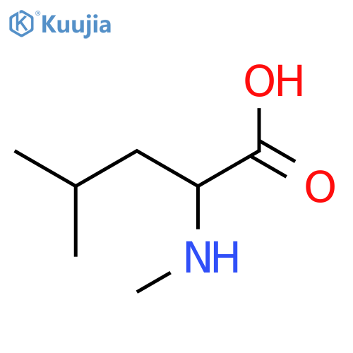 (2S)-4-methyl-2-(methylamino)pentanoic acid structure