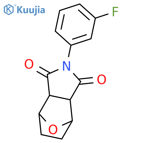 7-Oxabicyclo[2.2.1]heptane-2,3-dicarboximide,N-(m-fluorophenyl)-, cis-exo- (8CI) structure