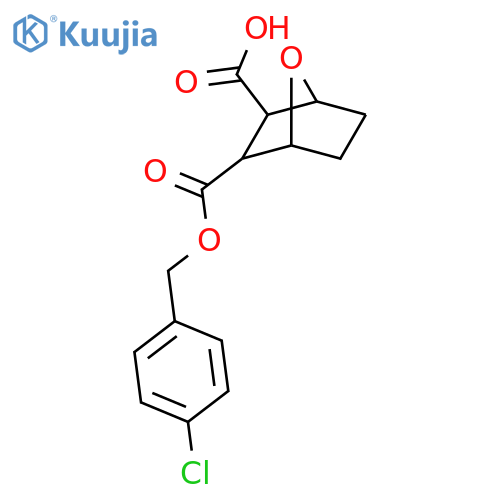 7-Oxabicyclo[2.2.1]heptane-2,3-dicarboxylicacid, mono(p-chlorobenzyl) ester, cis-exo- (8CI) structure