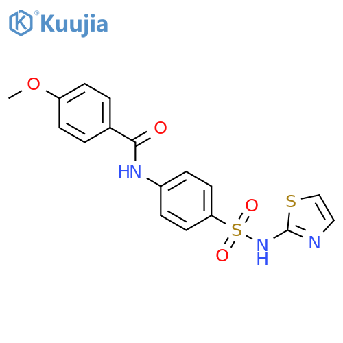 4-methoxy-N-{4-(1,3-thiazol-2-yl)sulfamoylphenyl}benzamide structure