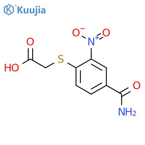 2-(4-Carbamoyl-2-nitrophenyl)sulfanylacetic Acid structure