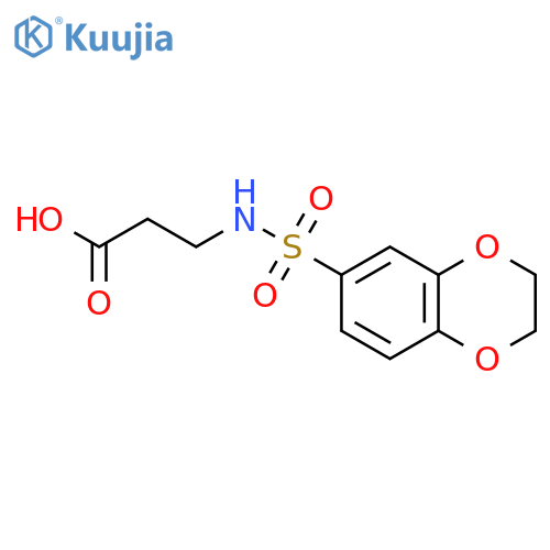 3-(2,3-dihydro-1,4-benzodioxine-6-sulfonamido)propanoic acid structure