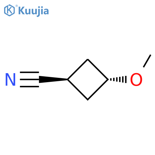 trans-3-methoxycyclobutane-1-carbonitrile structure
