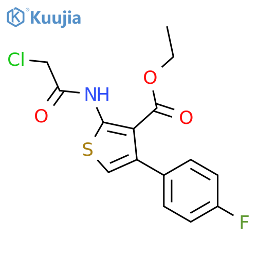 ethyl 2-(2-chloroacetamido)-4-(4-fluorophenyl)thiophene-3-carboxylate structure