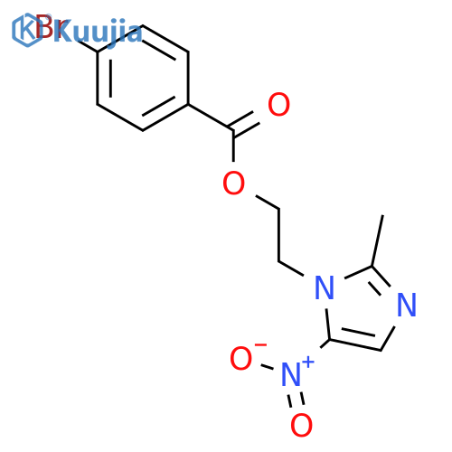 Benzoic acid, 4-bromo-, 2-(2-methyl-5-nitro-1H-imidazol-1-yl)ethyl ester structure