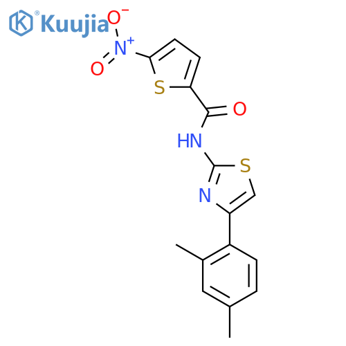 N-[4-(2,4-dimethylphenyl)-1,3-thiazol-2-yl]-5-nitrothiophene-2-carboxamide structure