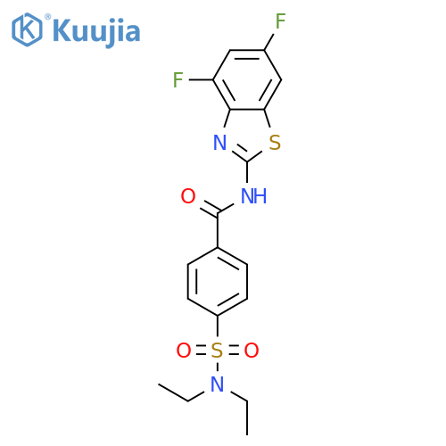 4-(diethylsulfamoyl)-N-(4,6-difluoro-1,3-benzothiazol-2-yl)benzamide structure