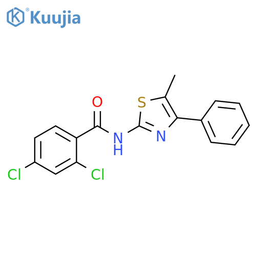 2,4-dichloro-N-(5-methyl-4-phenyl-1,3-thiazol-2-yl)benzamide structure