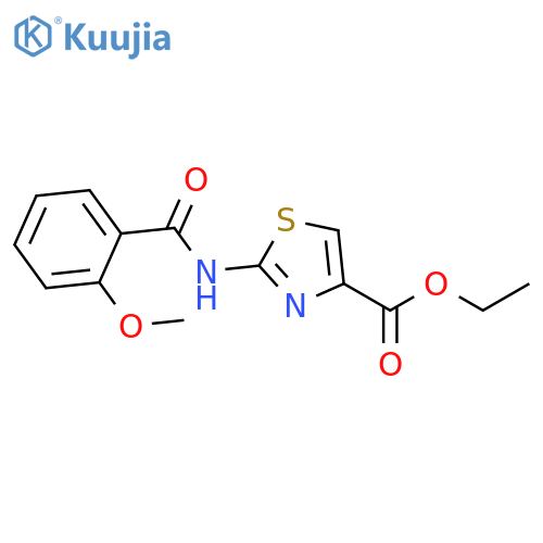 ethyl 2-(2-methoxybenzamido)-1,3-thiazole-4-carboxylate structure