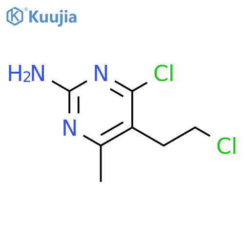 4-chloro-5-(2-chloroethyl)-6-methylpyrimidin-2-amine structure
