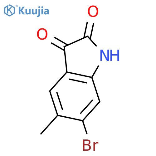 6-bromo-5-methyl-2,3-dihydro-1H-indole-2,3-dione structure