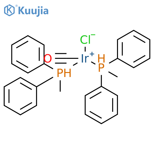Iridium, carbonylchlorobis(methyldiphenylphosphine)- structure