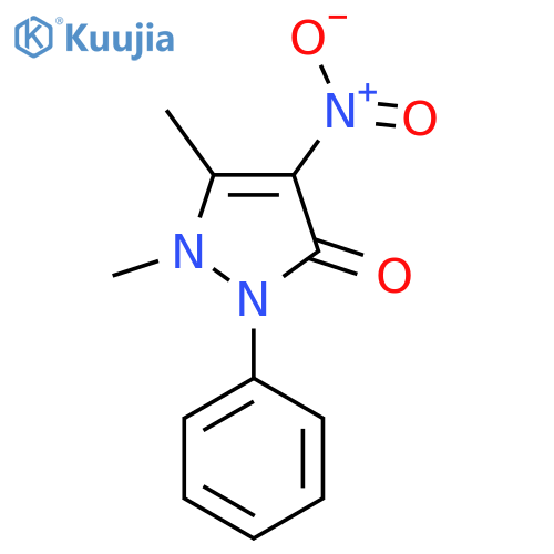1,5-Dimethyl-4-nitro-2-phenylpyrazol-3-one structure