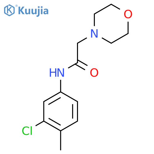 N-(3-Chloro-4-methylphenyl)-2-morpholinoacetamide structure