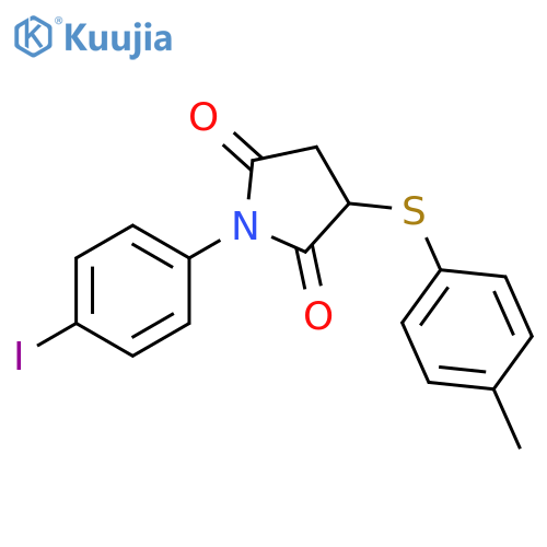 1-(4-IODOPHENYL)-3-[(4-METHYLPHENYL)SULFANYL]DIHYDRO-1H-PYRROLE-2,5-DIONE structure