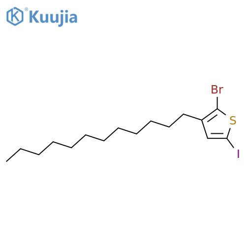 2-Bromo-3-dodecyl-5-iodothiophene (stabilized with Copper chip) structure