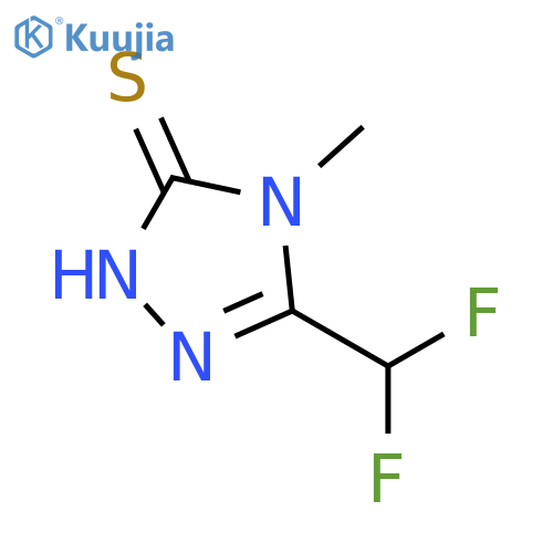 5-(difluoromethyl)-4-methyl-4H-1,2,4-triazole-3-thiol structure
