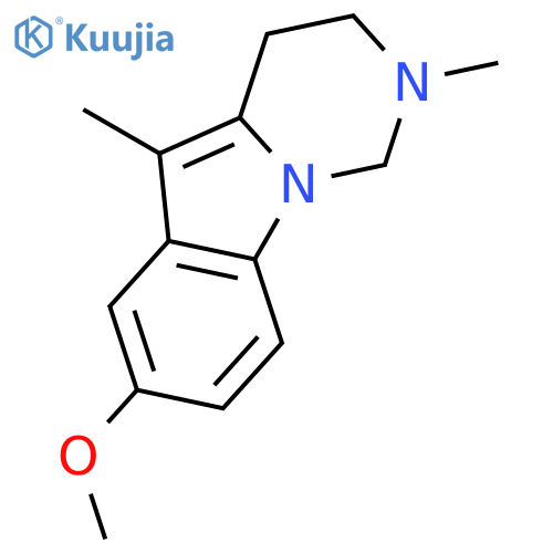 7-Methoxy-2,5-dimethyl-1,2,3,4-tetrahydropyrimido[3,4-a]-indole structure
