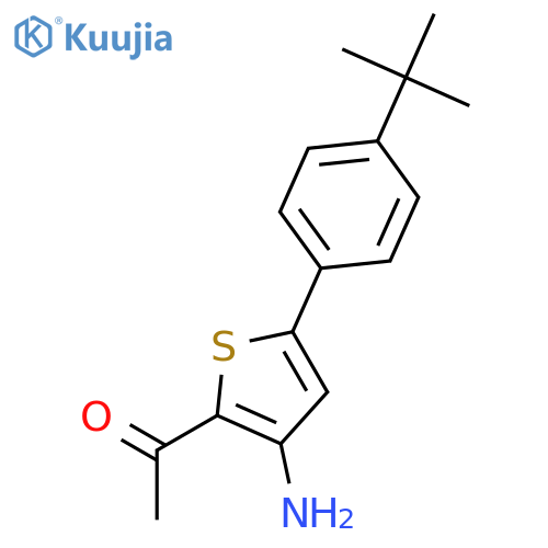 1-{3-Amino-5-4-(tert-butyl)phenyl-2-thienyl}ethan-1-one structure