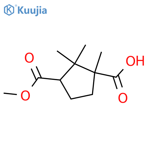 1,2,2-Trimethyl-cyclopentane-1,3-dicarboxylic acid 3-methyl ester structure