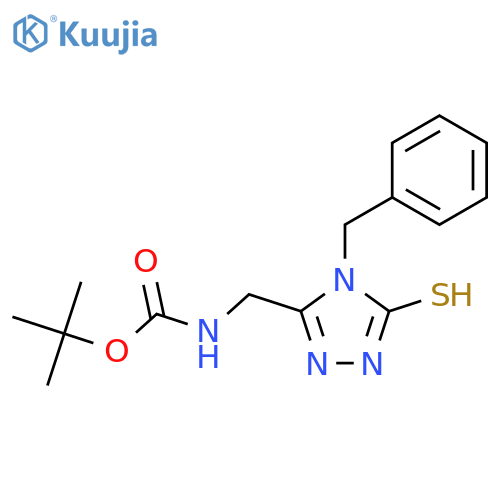 4-BENZYL-5-(N-TERT-BUTOXYCARBONYLAMINOMETHYL)-1,2,4-TRIAZOLE-3-THIOL structure