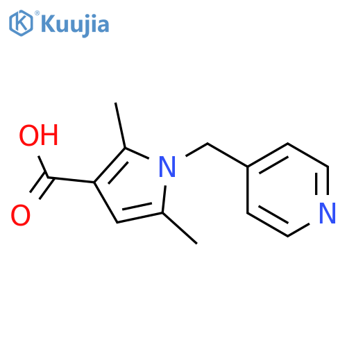 2,5-Dimethyl-1-(pyridin-4-ylmethyl)-1H-pyrrole-3-carboxylic Acid structure