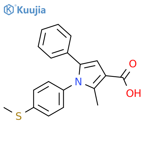 2-Methyl-1-4-(methylthio)phenyl-5-phenyl-1H-pyrrole-3-carboxylic Acid structure