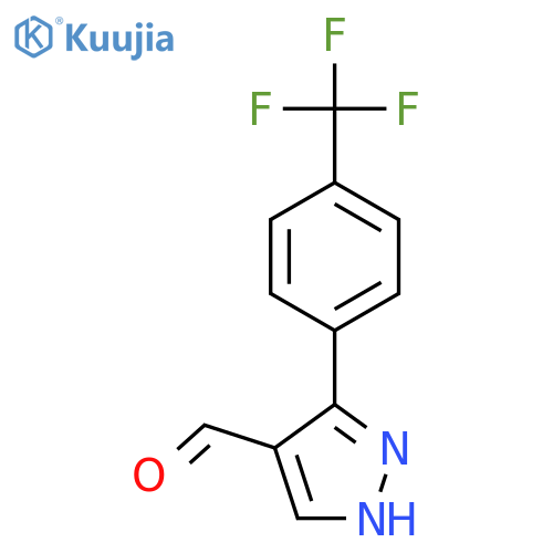 3-4-(Trifluoromethyl)phenyl-1H-pyrazole-4-carbaldehyde structure