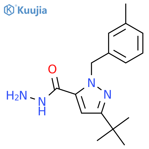1H-Pyrazole-5-carboxylicacid, 3-(1,1-dimethylethyl)-1-[(3-methylphenyl)methyl]-, hydrazide structure