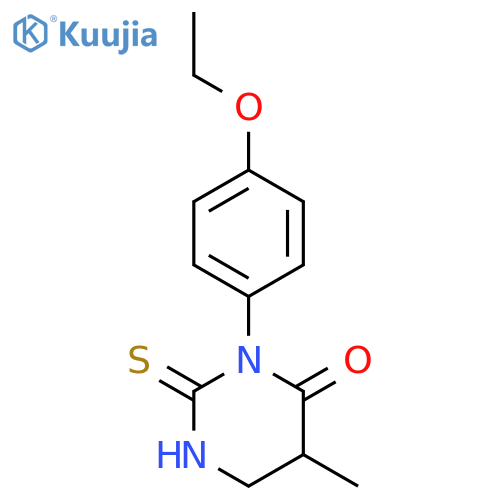 4(1H)-Pyrimidinone,3-(4-ethoxyphenyl)tetrahydro-5-methyl-2-thioxo- structure