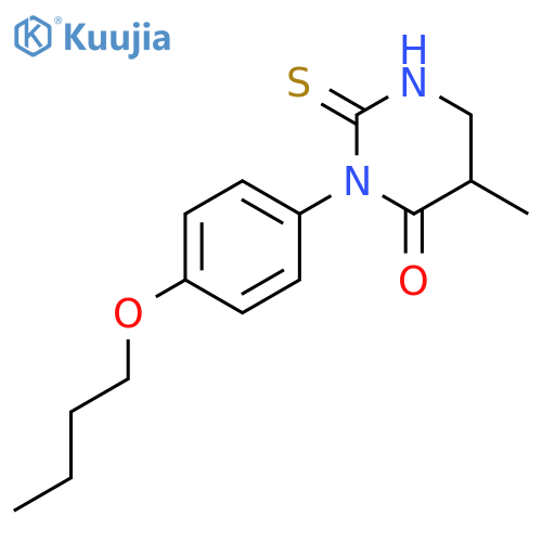 4(1H)-Pyrimidinone,3-(4-butoxyphenyl)tetrahydro-5-methyl-2-thioxo- structure