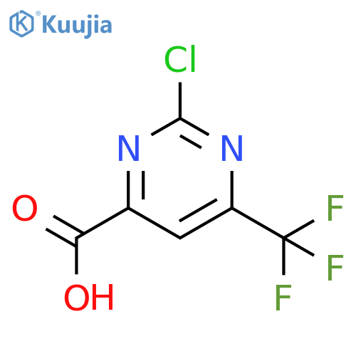 2-Chloro-6-(trifluoromethyl)-4-pyrimidinecarboxylic Acid structure