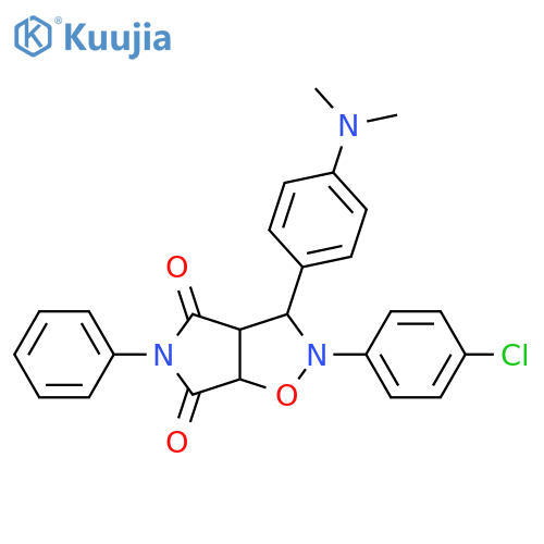 2-(4-chlorophenyl)-3-4-(dimethylamino)phenyl-5-phenyl-hexahydro-2H-pyrrolo3,4-d1,2oxazole-4,6-dione structure