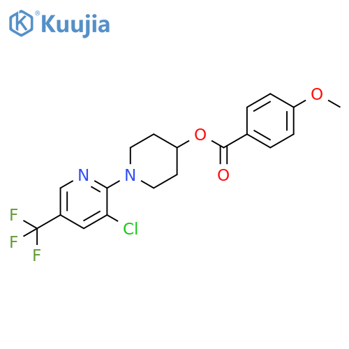 1-[3-CHLORO-5-(TRIFLUOROMETHYL)-2-PYRIDINYL]-4-PIPERIDINYL 4-METHOXYBENZENECARBOXYLATE structure
