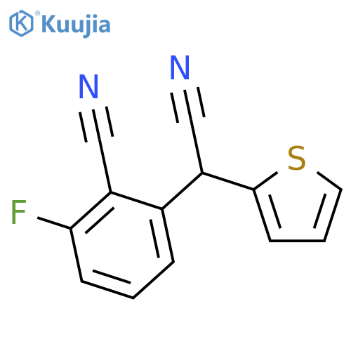 2-Cyano(2-thienyl)methyl-6-fluorobenzenecarbonitrile structure