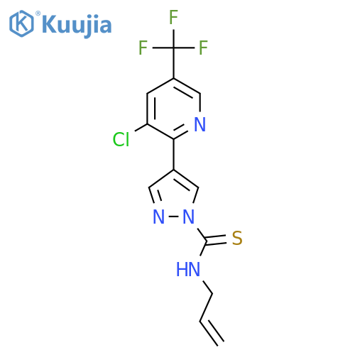 4-[3-Chloro-5-(trifluoromethyl)pyridin-2-yl]-N-(prop-2-en-1-yl)-1H-pyrazole-1-carbothioamide structure