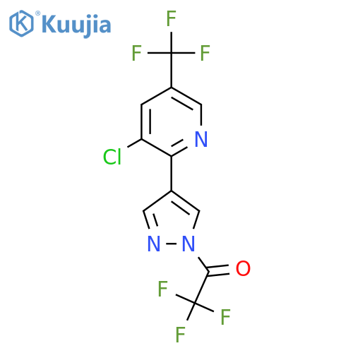 1-{4-[3-chloro-5-(trifluoromethyl)-2-pyridinyl]-1H-pyrazol-1-yl}-2,2,2-trifluoro-1-ethanone structure